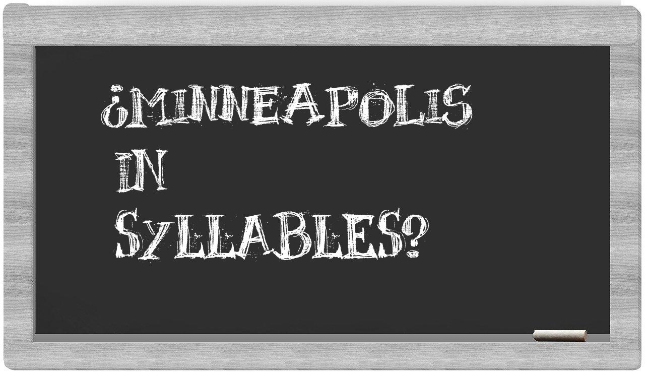 Minneapolis in syllables