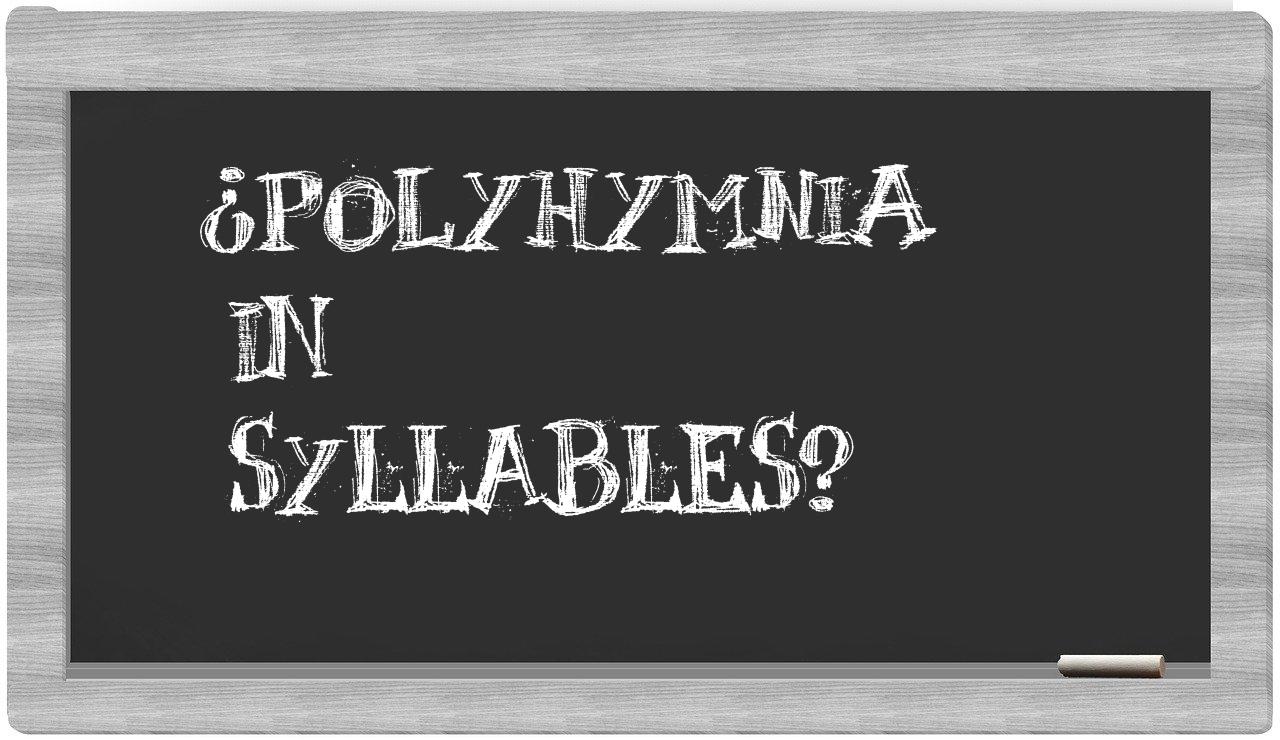 Polyhymnia in syllables