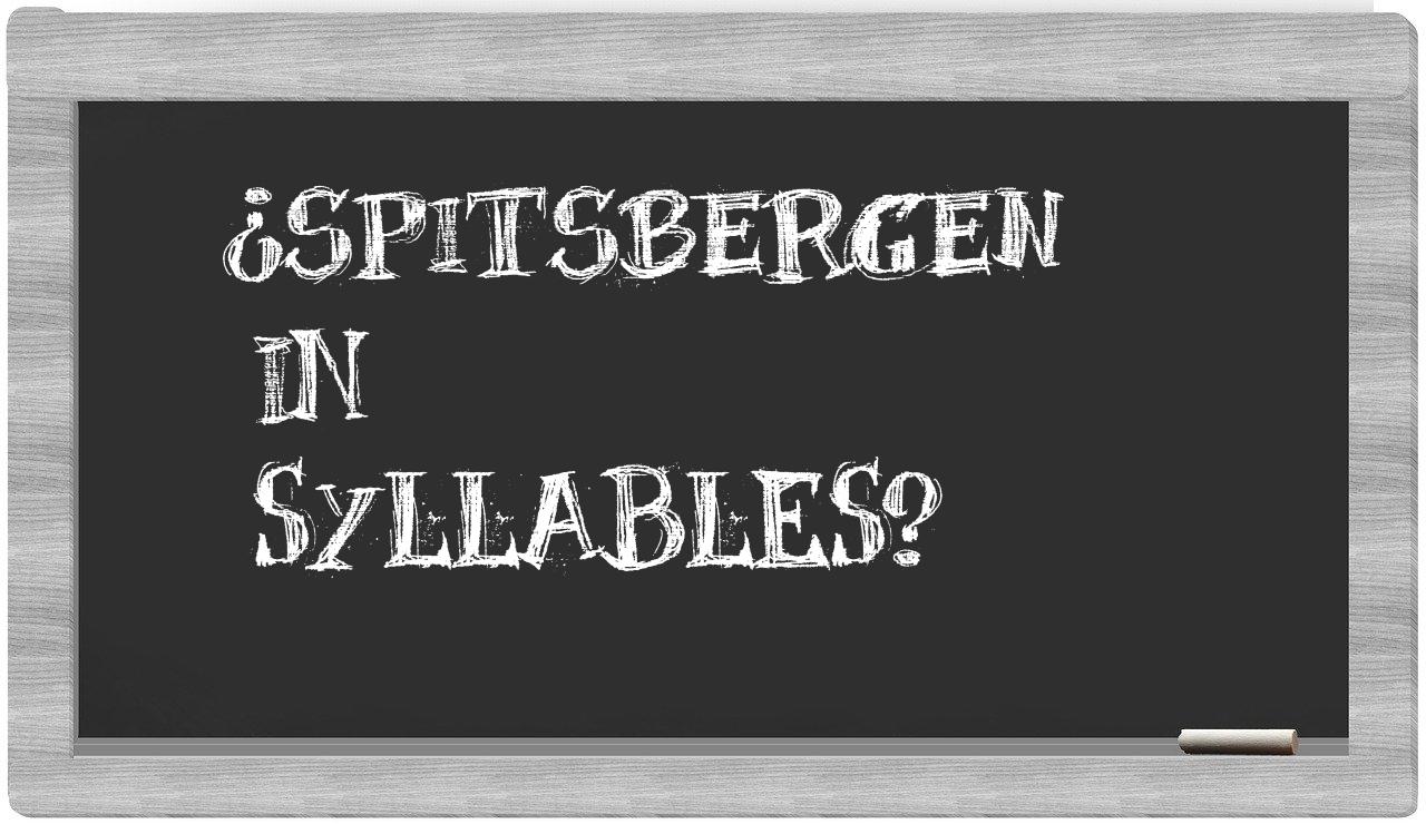 Spitsbergen in syllables