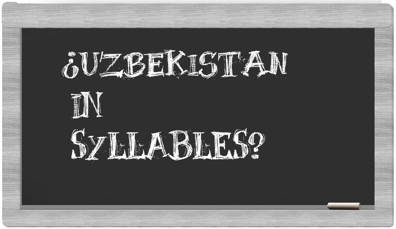 Uzbekistan in syllables