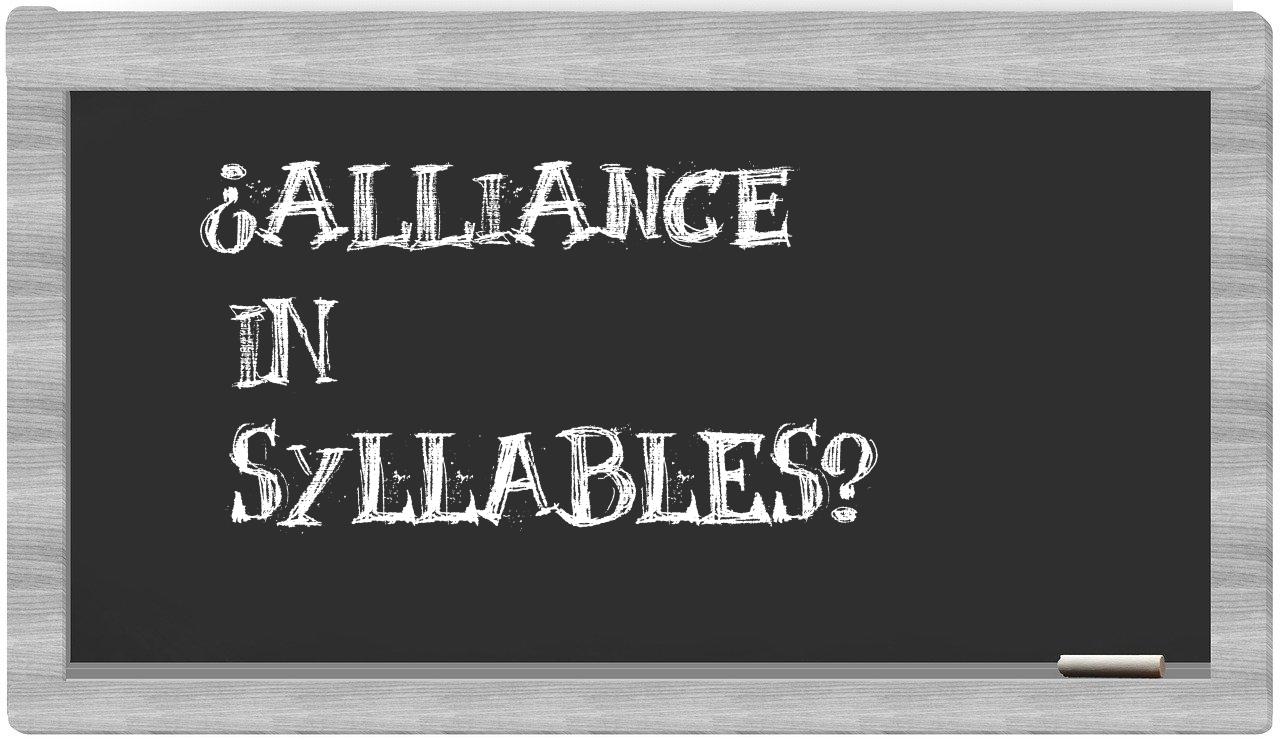 alliance in syllables