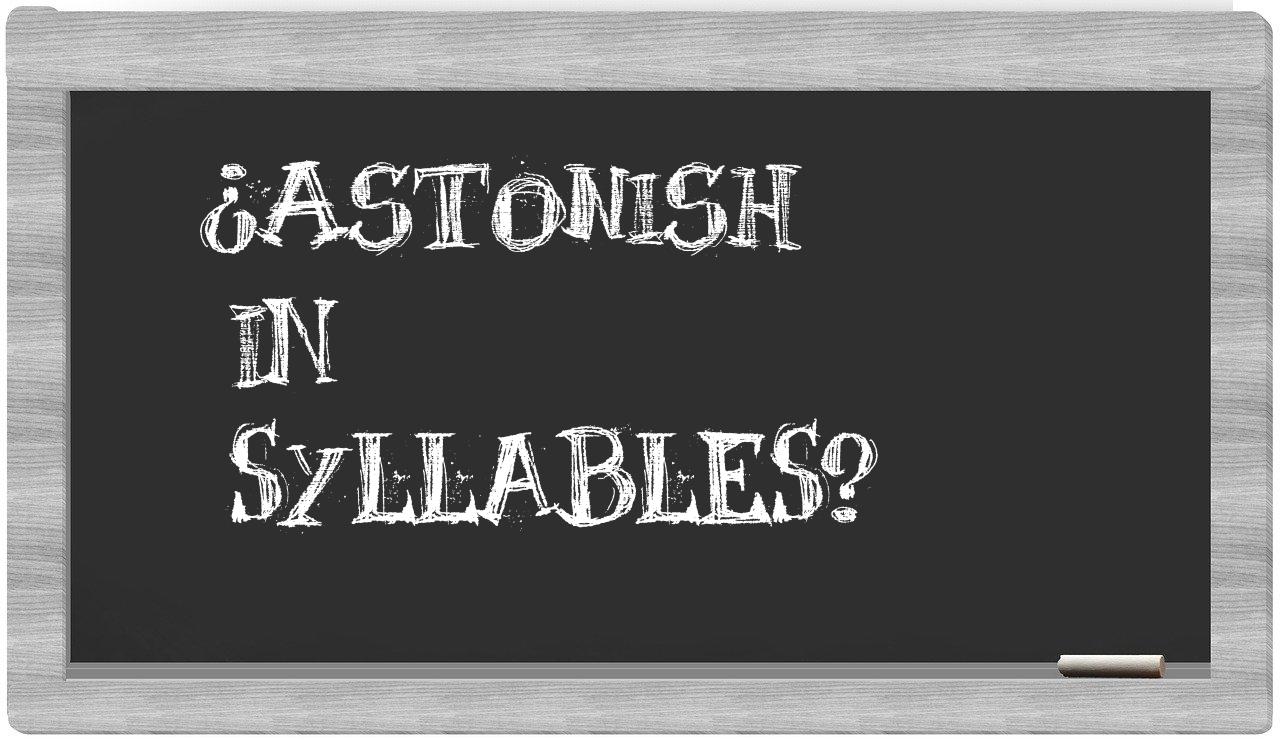 astonish in syllables