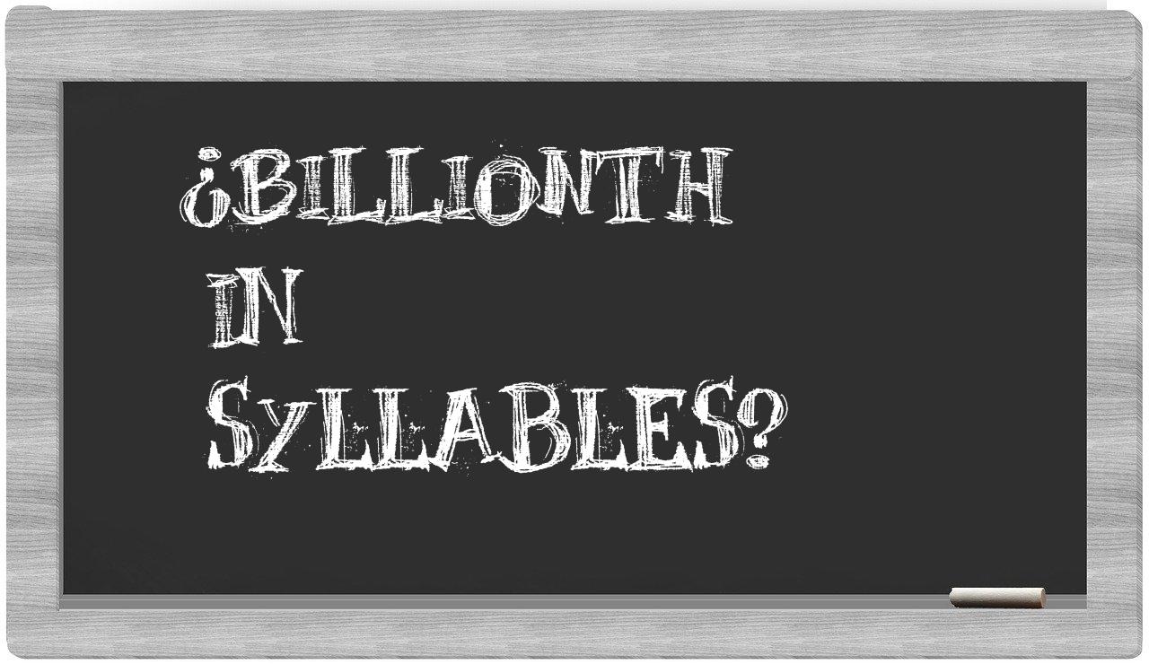 billionth in syllables