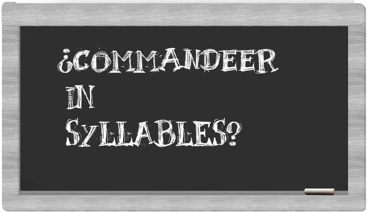 commandeer in syllables