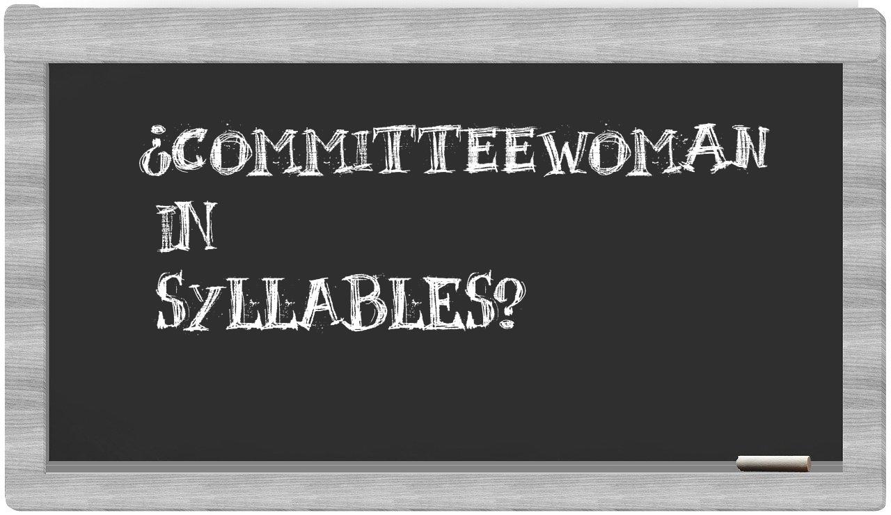 committeewoman in syllables