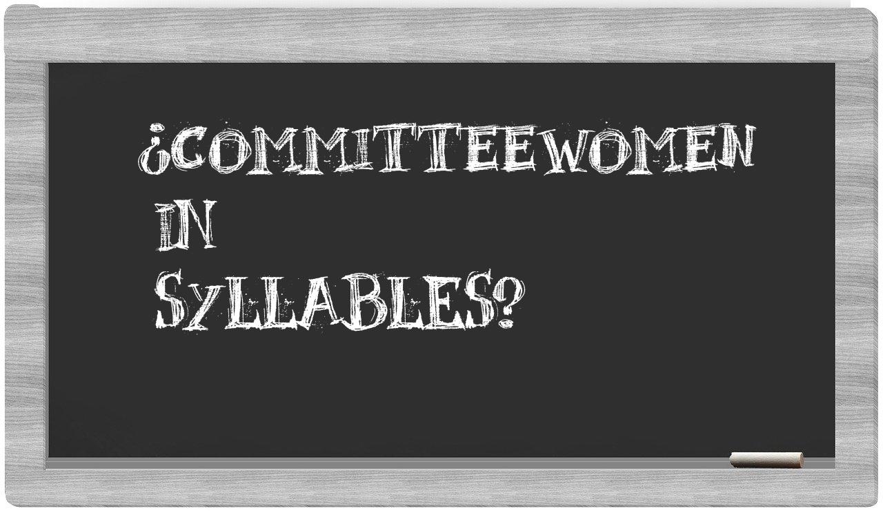 committeewomen in syllables