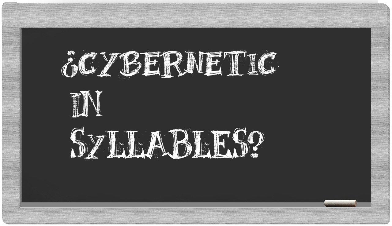 cybernetic in syllables