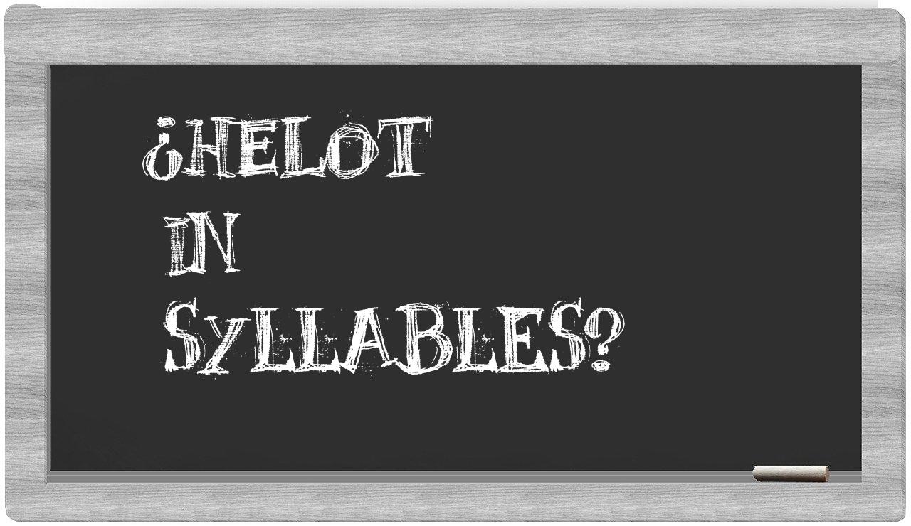 helot in syllables