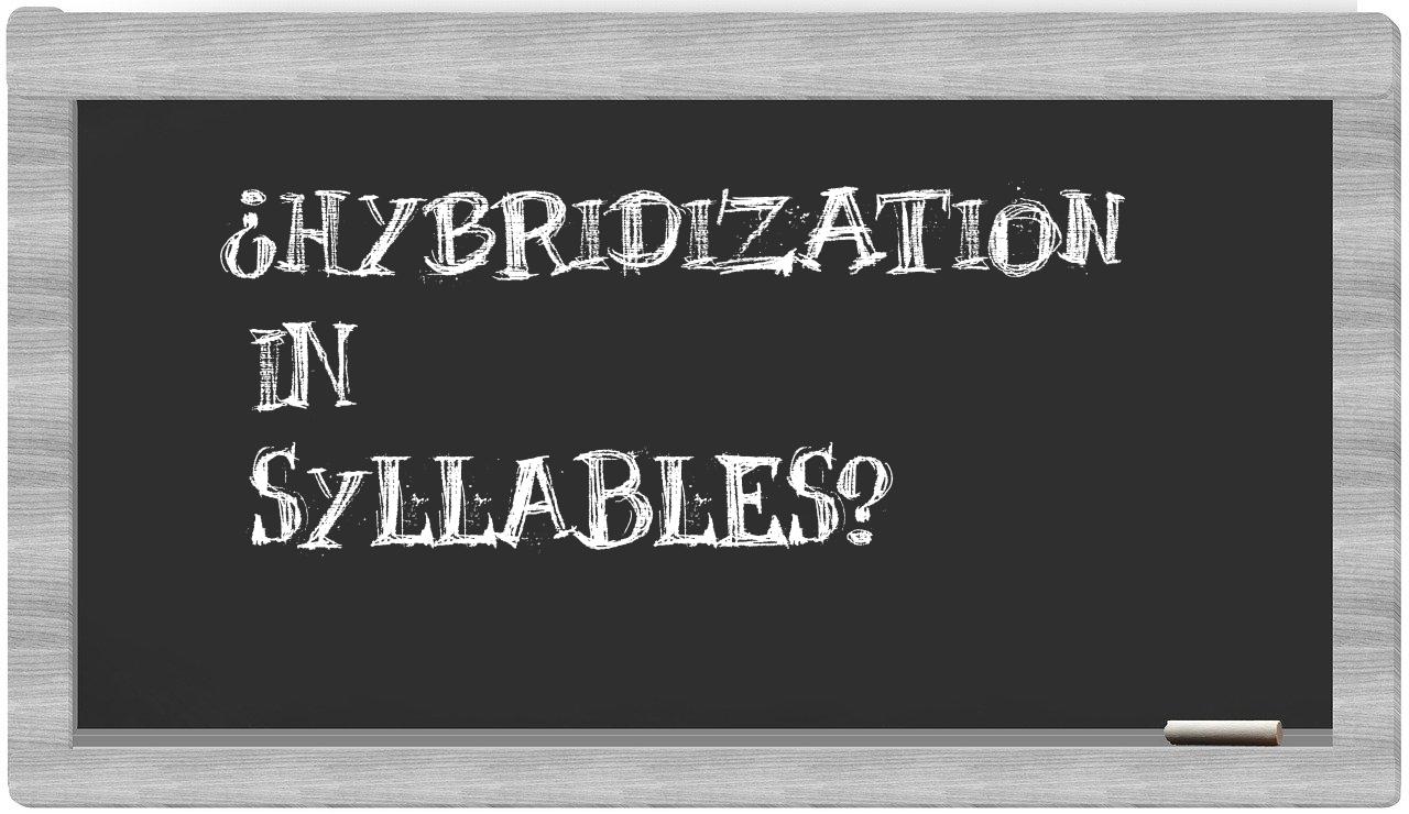 hybridization in syllables