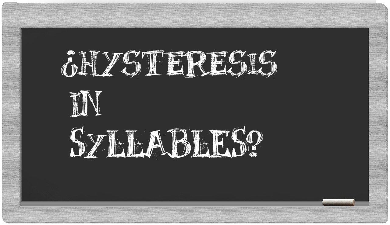 hysteresis in syllables