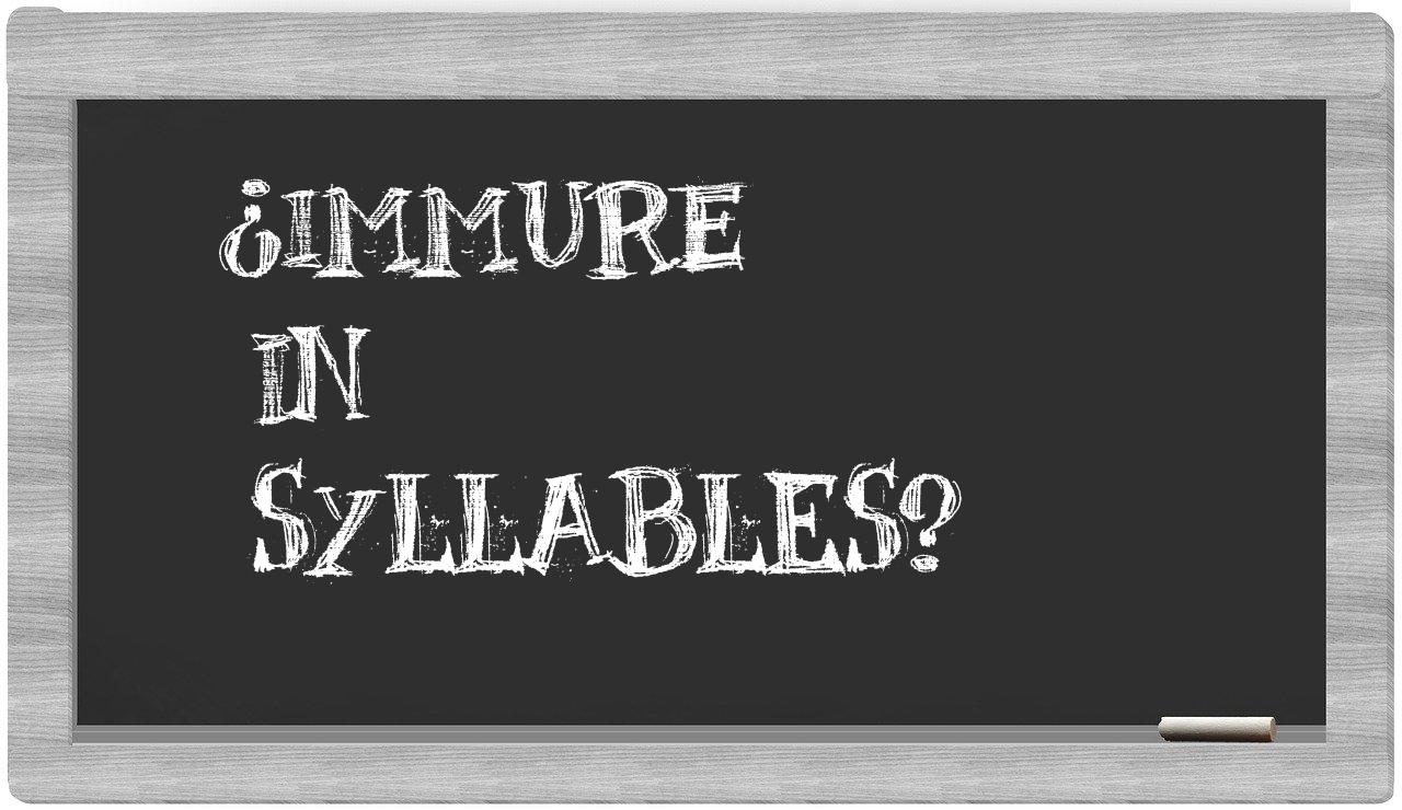 immure in syllables
