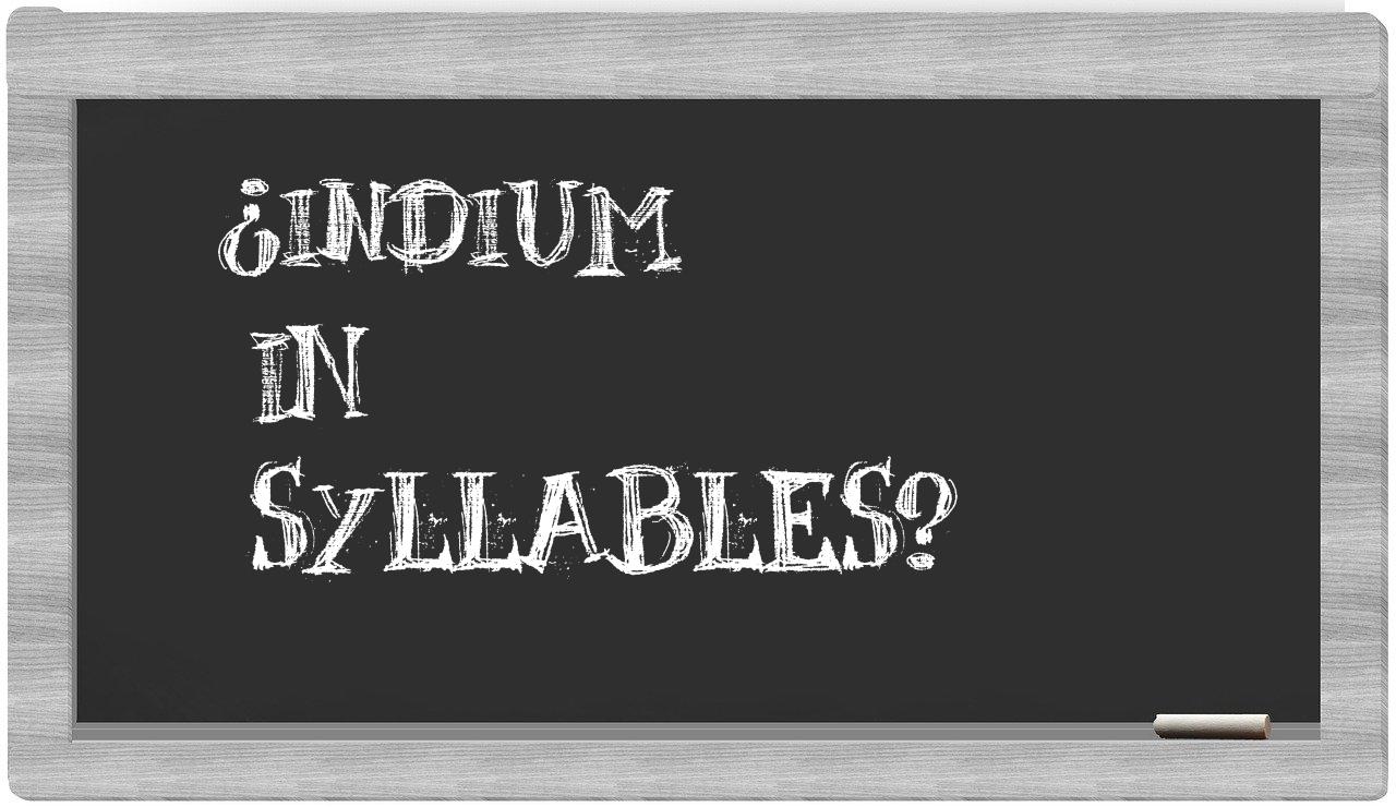 indium in syllables