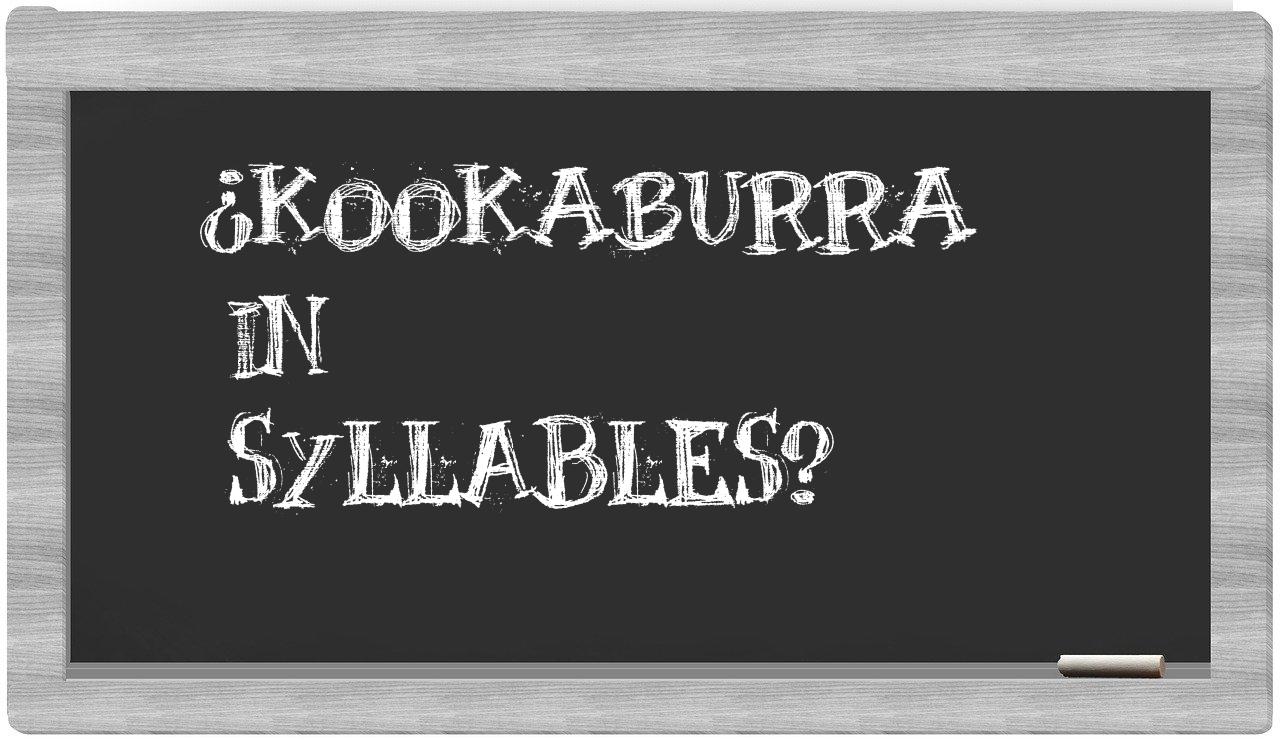 kookaburra in syllables