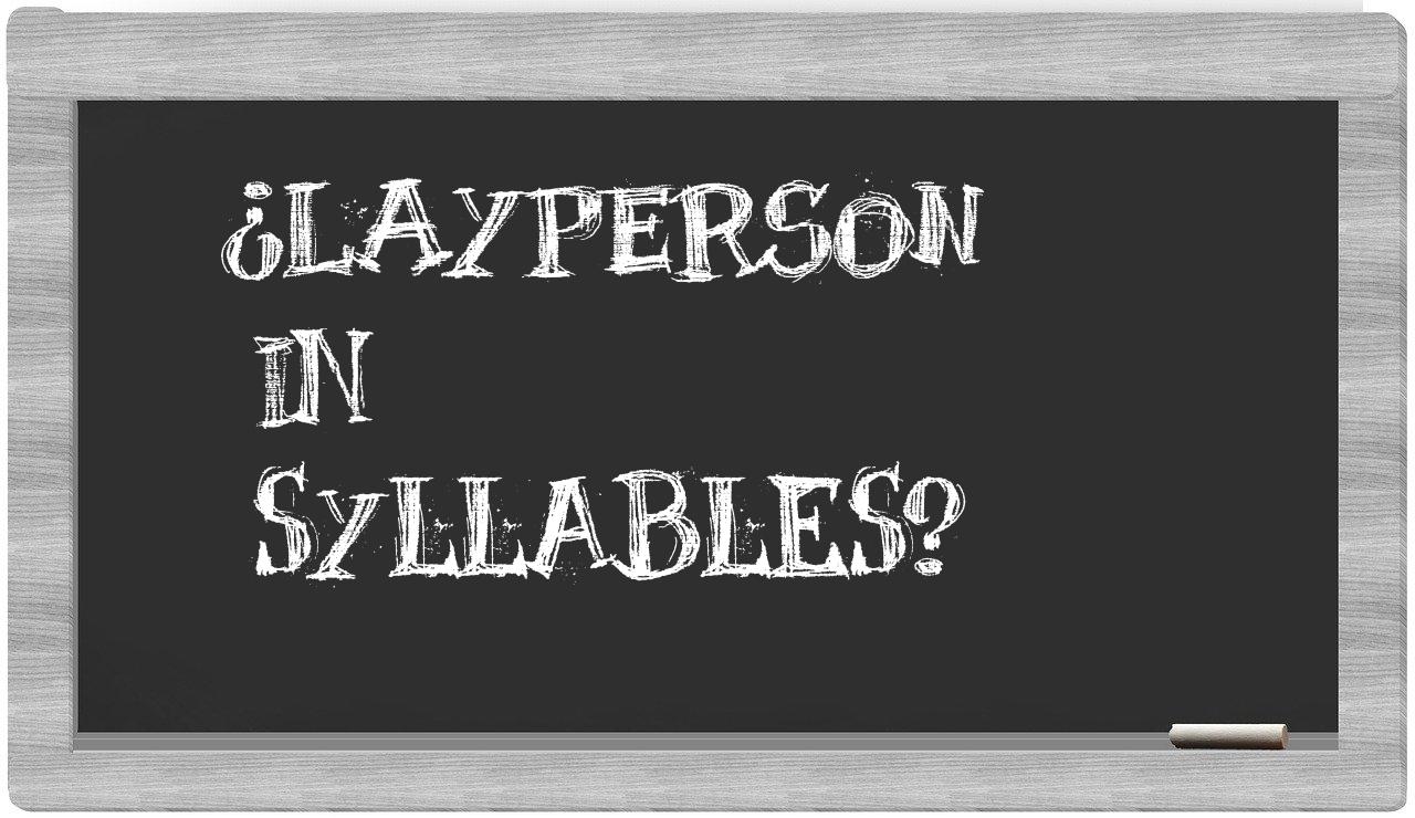 layperson in syllables