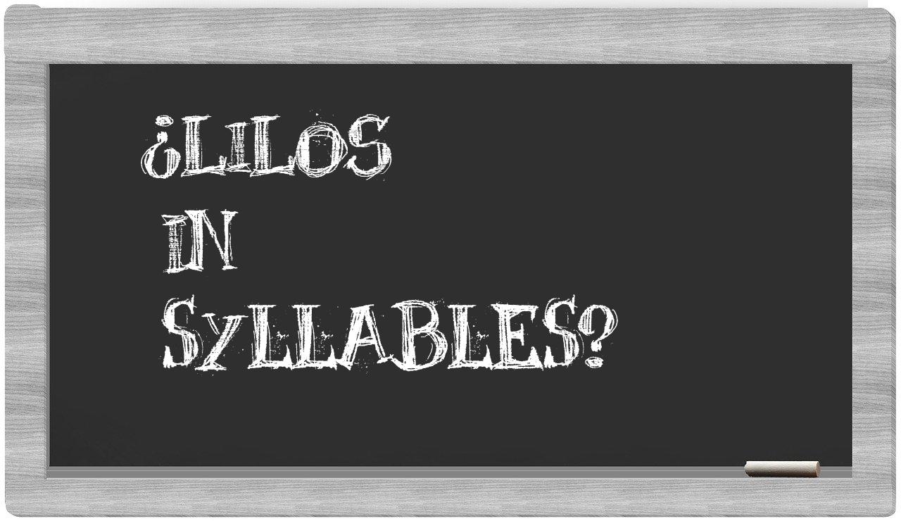 lilos in syllables