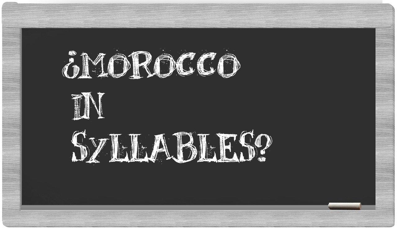 morocco in syllables