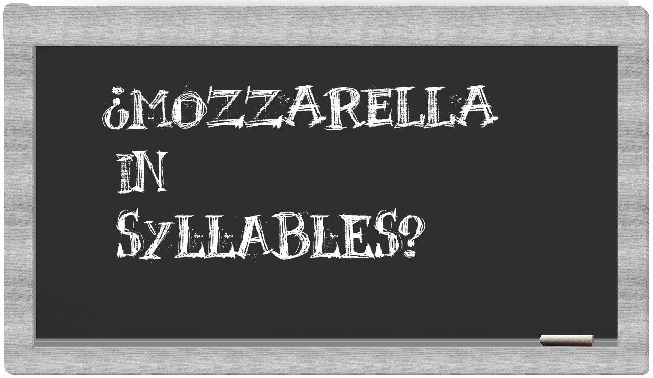 mozzarella in syllables