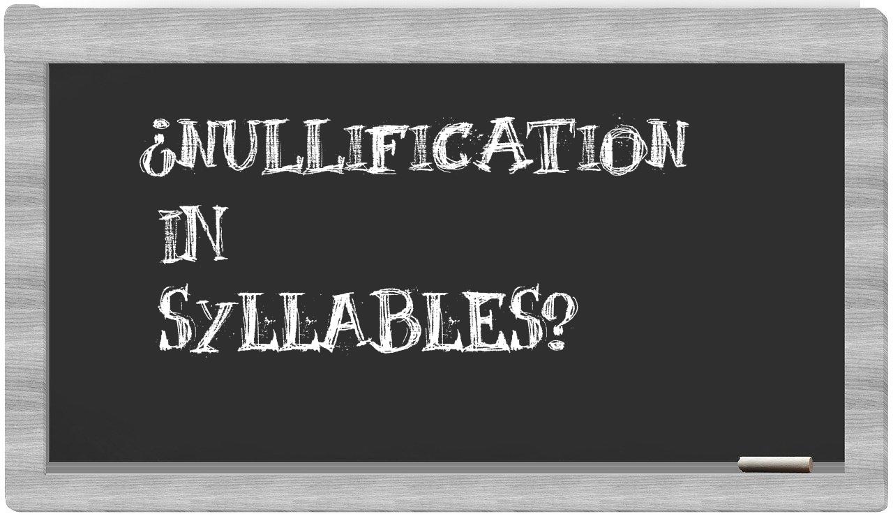 nullification in syllables