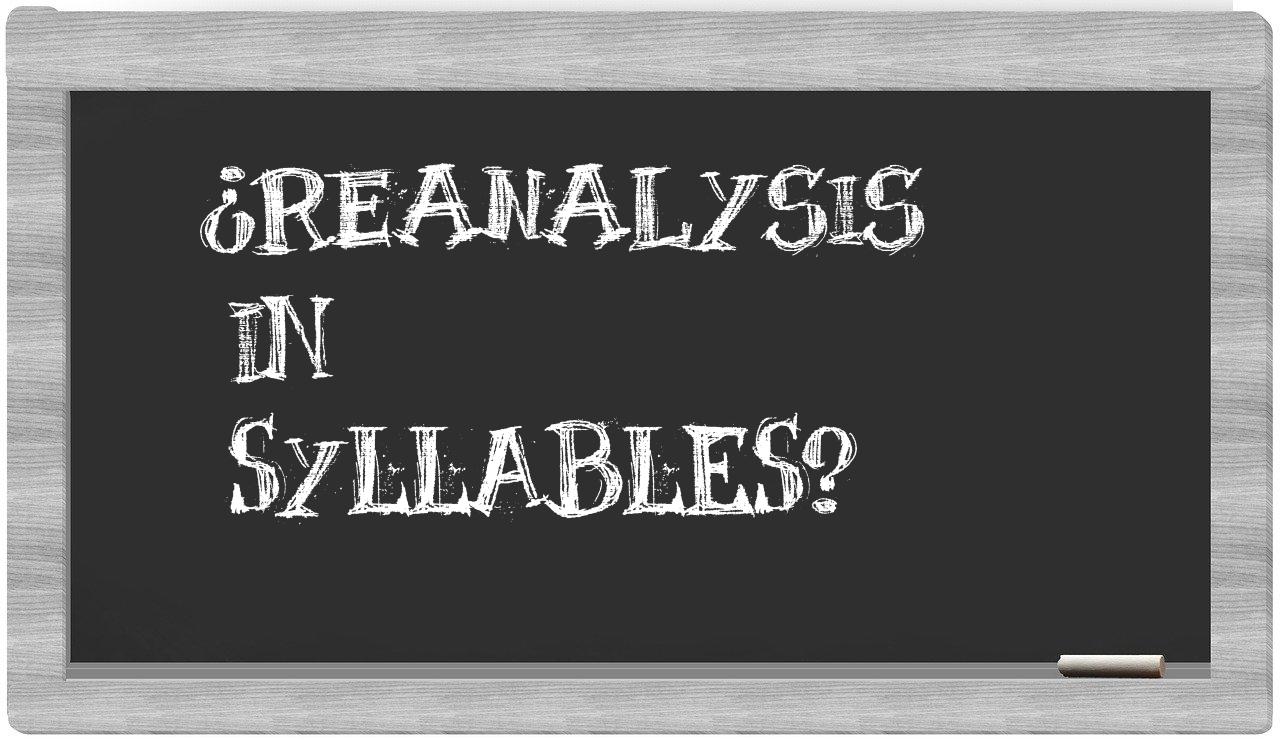 reanalysis in syllables