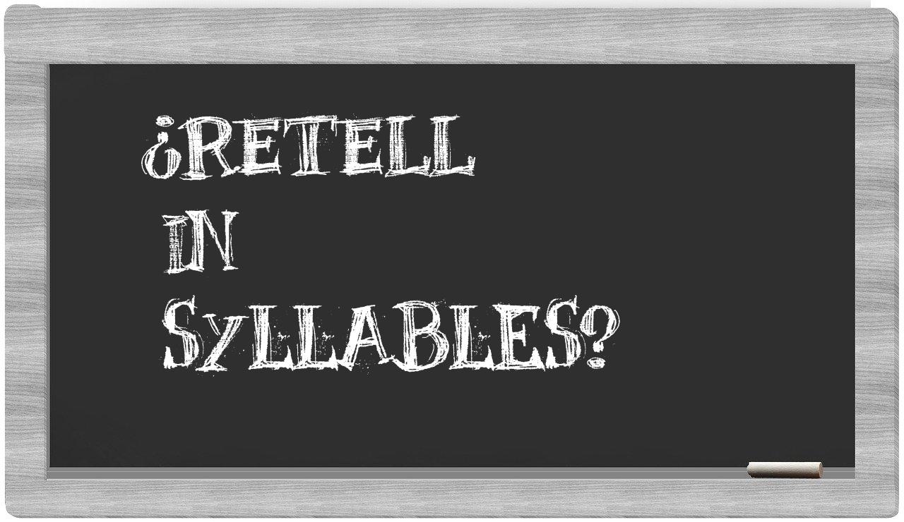 retell in syllables