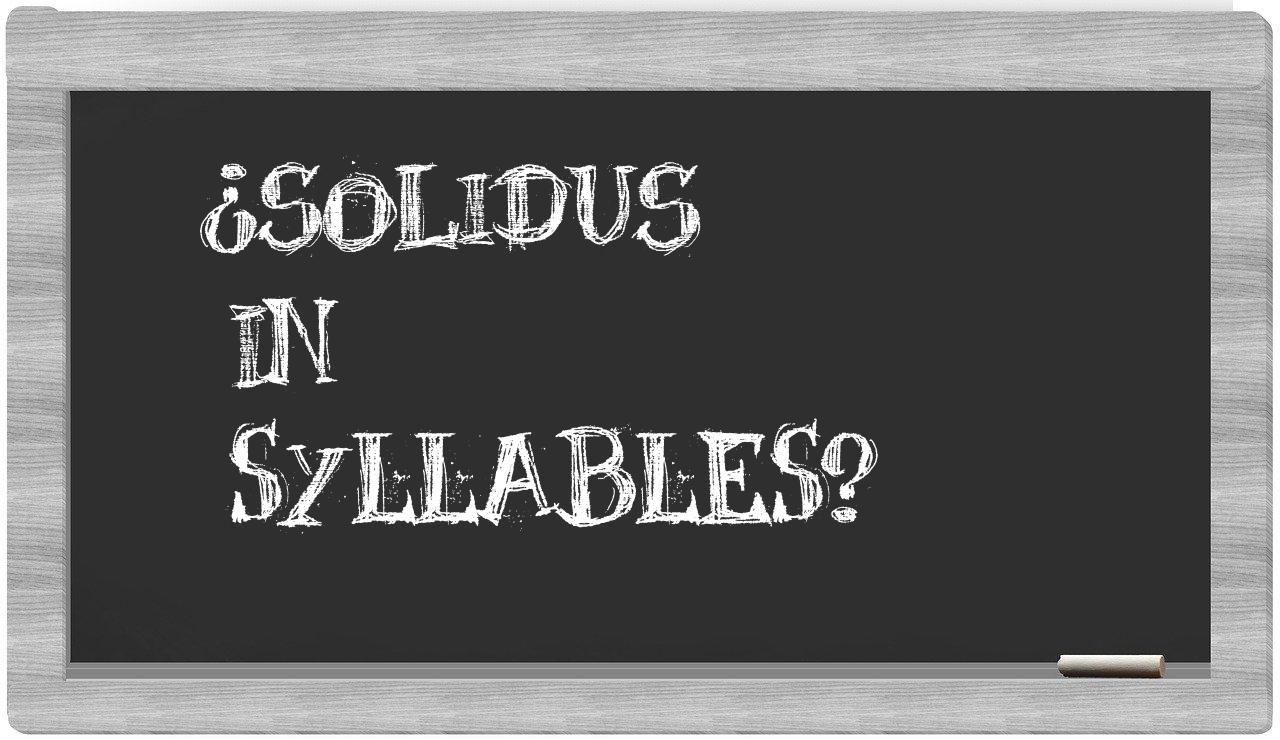 solidus in syllables