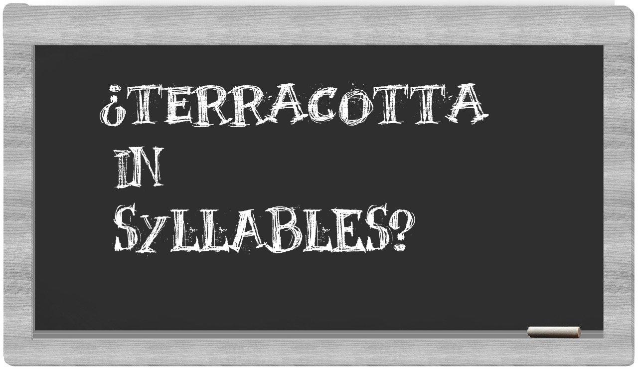 terracotta in syllables