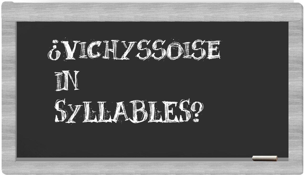 vichyssoise in syllables